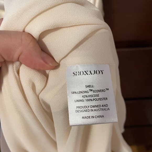 Shona Joy La Lune Bias Cowl Midi Dress in Cream size 6 - Picture 6 of 7